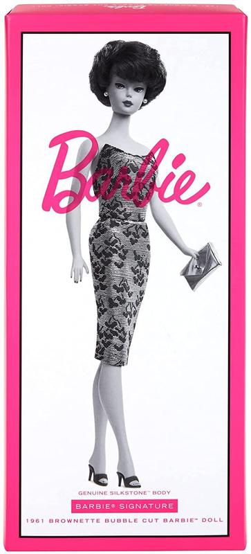 Boneca Articulada Barbie Signature 1961 Brownette Bubble Cut